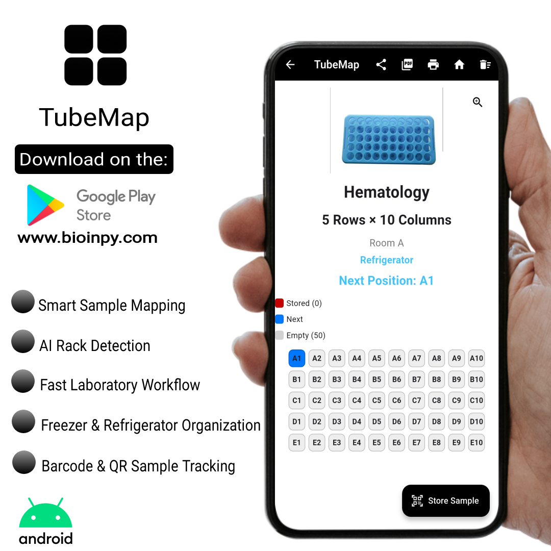 TubeMap rack mapping screen